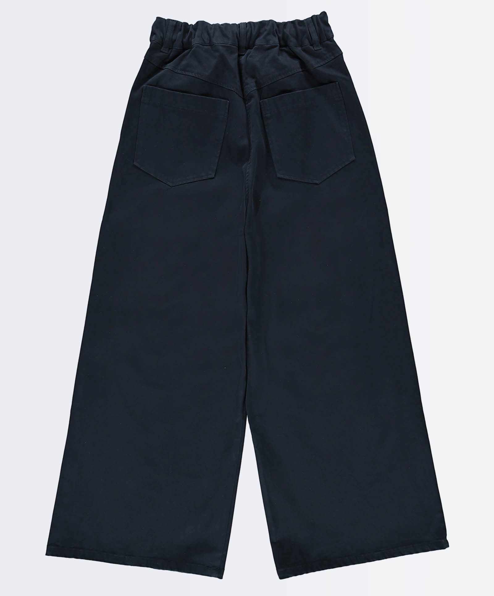 Pantalon fluide large rayé, taille élastique rayé vert/blanc Tommy