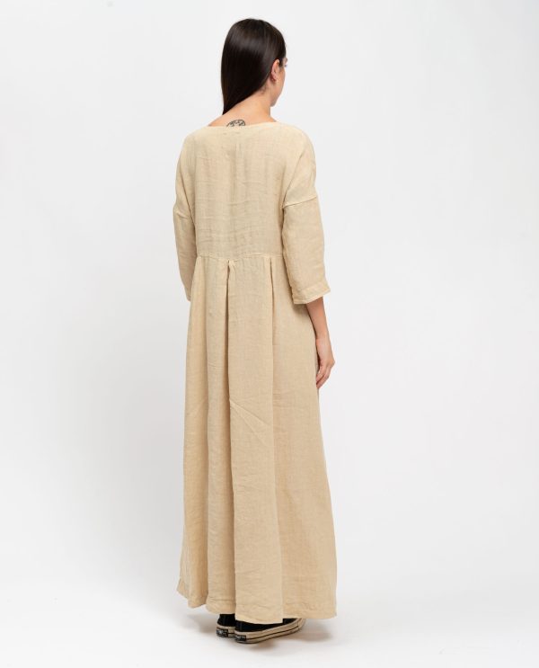 Abito taglio lino DD25204 25pe16beige - Image 3