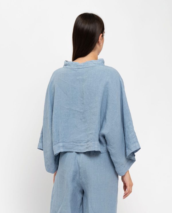 Camicia intera lino DD25209 25pe14zucchero - Image 4