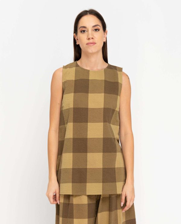 Camicia lunga maxi quadro DD25212 QUADRO 25pe17avana