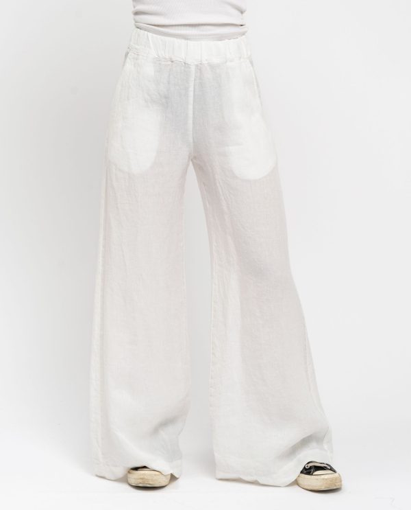 Pantalaccio campana lino DD25242 20PE.001BIANCO