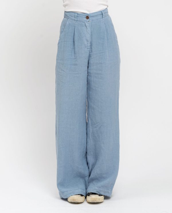 Pantalone lungo lino DD25255 25pe14zucchero