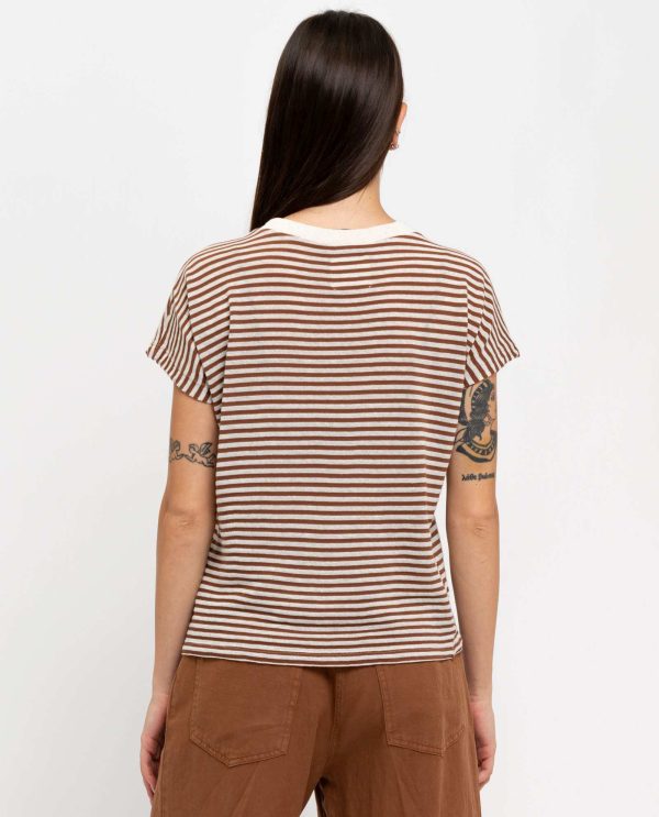 Tshirt j-lino riga DD25276 RIGATO FAWN - immagine 4