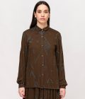 Camicia panterone ricamo DD25304 FANTASIA 23AI-66CACAO