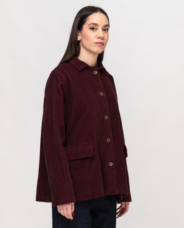 Giacca svasata ortles stampa placcata DD25319 MILITARE 25ai035bordeaux - Image 3