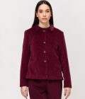 Giacca 4 bottoni svasata velvet DD25322 25ai035bordeaux