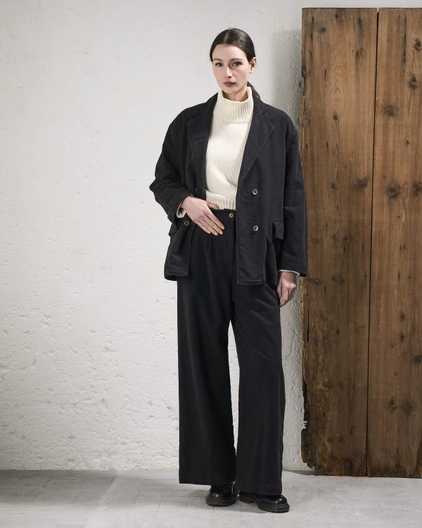 Pantalone lungo drammen DD26434 PIEVE Nero - immagine 4