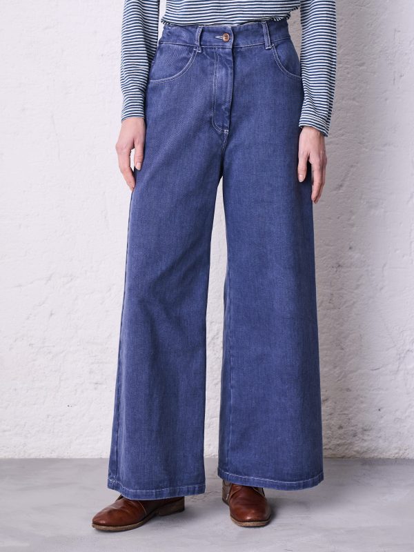 Pantalone svasato macugnaga resina DD26435 ALONTE Indaco