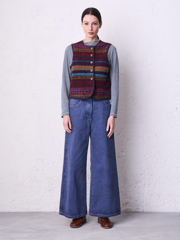 Pantalone svasato macugnaga resina DD26435 ALONTE Indaco - immagine 4