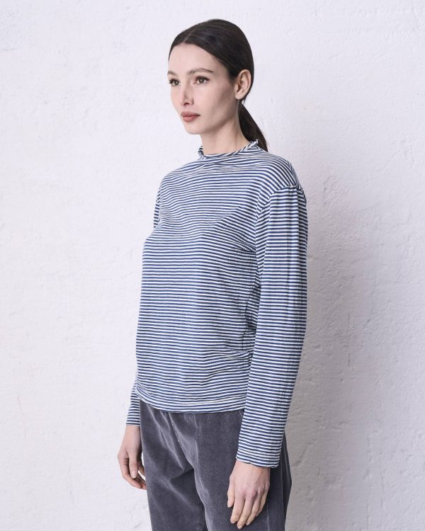 Maglia collo JLana rigata DD26468 DESE Burro - immagine 3