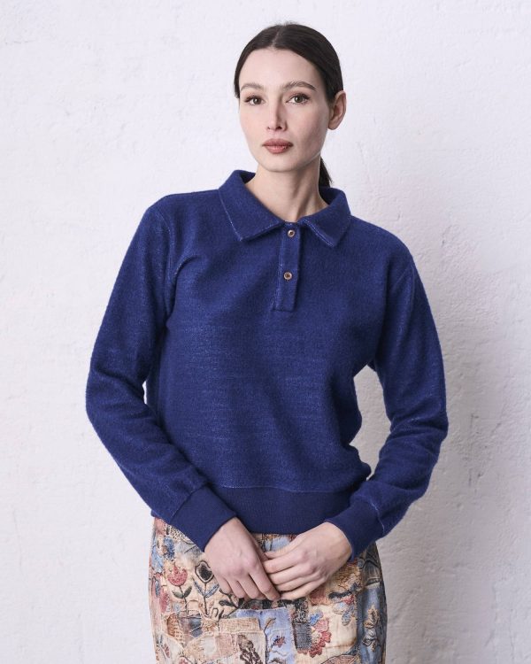 Polo lana bamboo DD26474 BREDA Blu