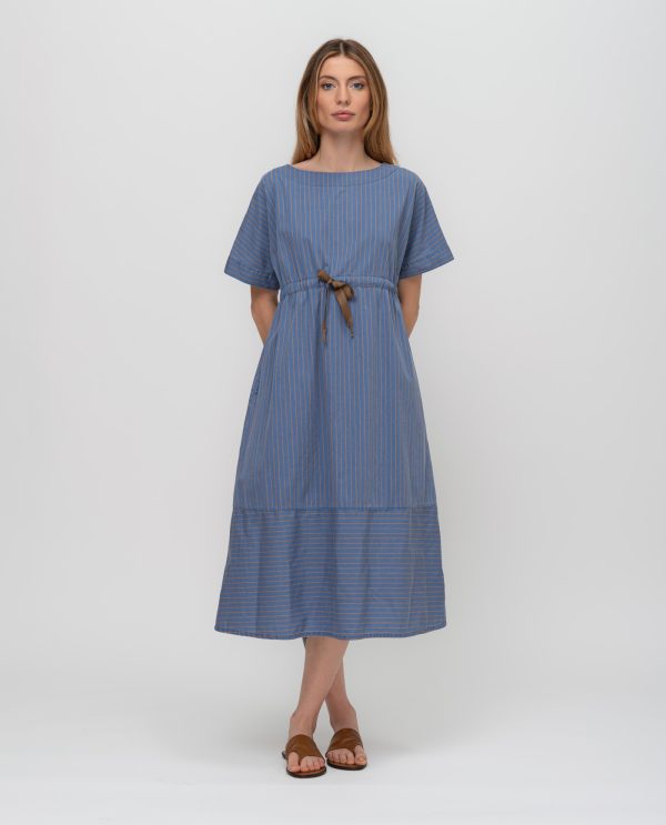 Abito rimesso gessato levantina DD26709 RIGATO Var_INDACO