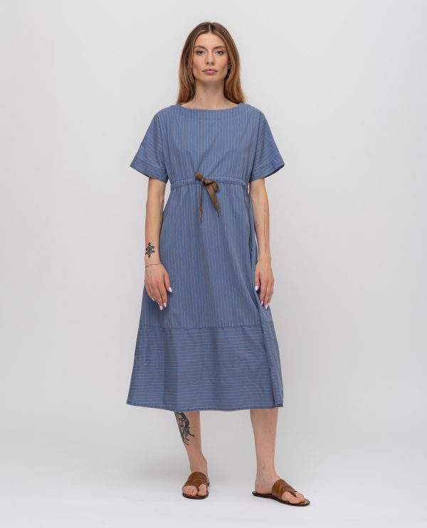 Abito rimesso gessato levantina DD26709 RIGATO Var_INDACO - immagine 4