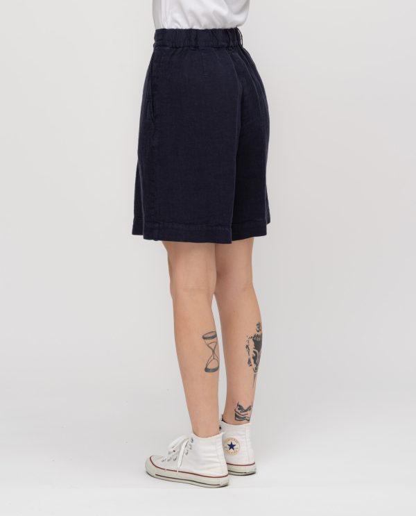 Bermuda pinces lino DD26720 NOTTE_6s - Image 3