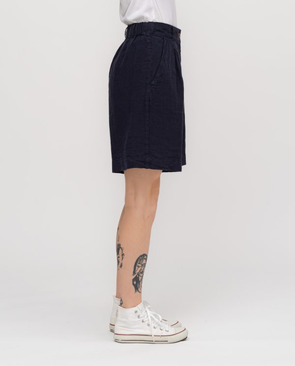 Bermuda pinces lino DD26720 NOTTE_6s - Image 4