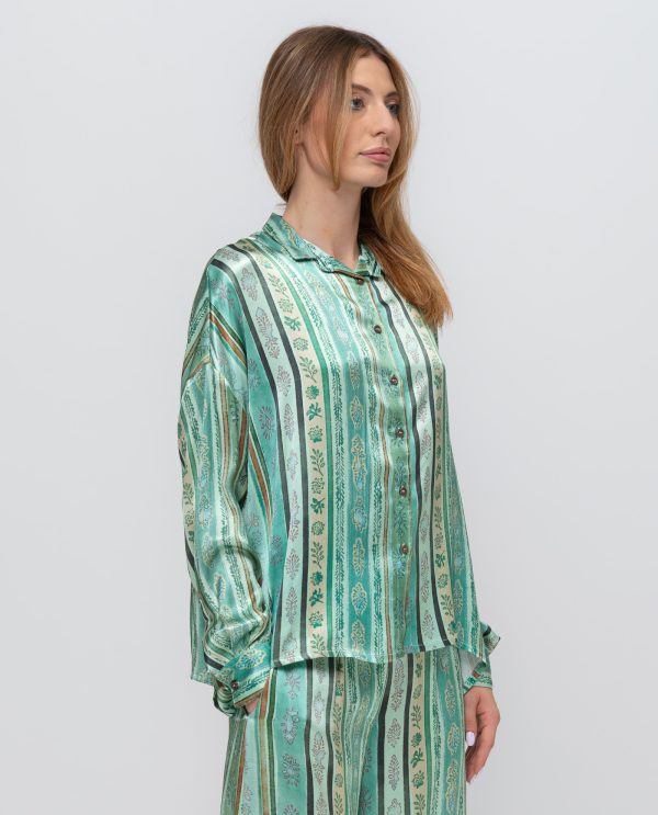 Camicia over people stampato DD26783 FANTASIA F65RigaAcqua - immagine 3