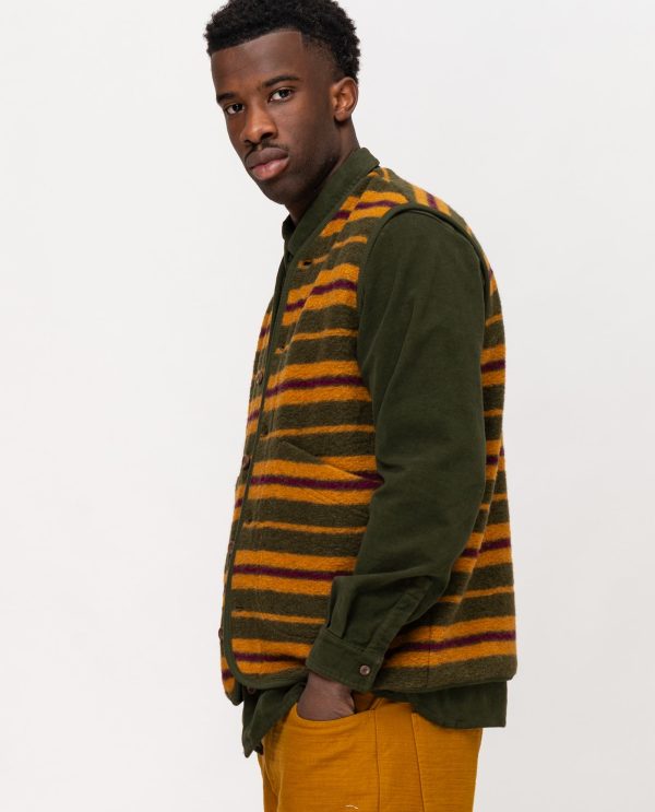 Gilet lanacotta rigata DU25246 RIGATO Var2militare - Image 3