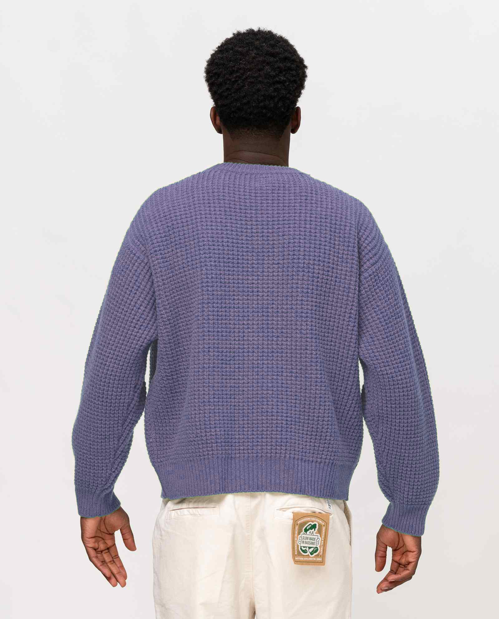 Maglione lana DU25267 OL25ai36Viola - immagine 2