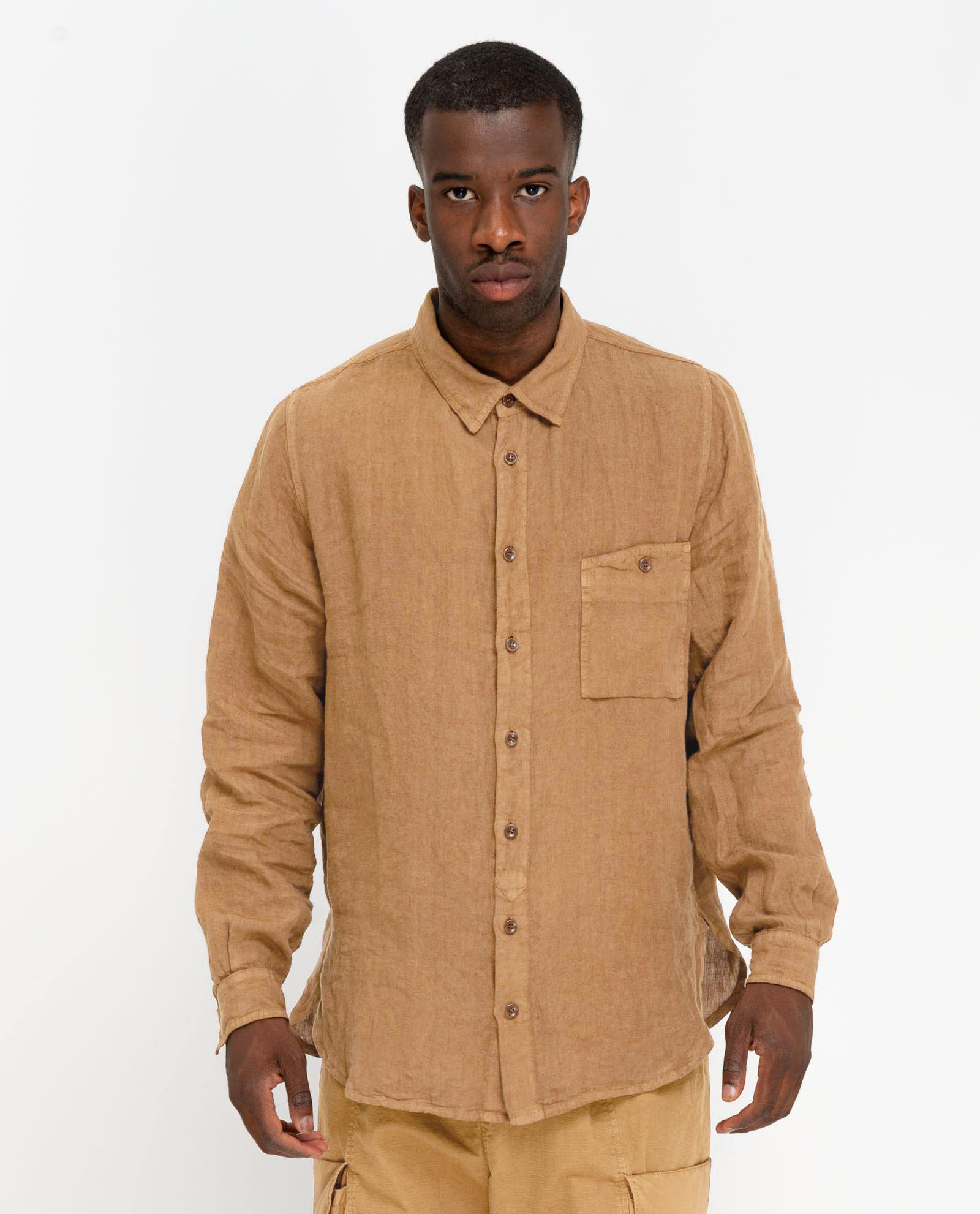 Camicia manica lunga lino DU25947 25pe17avana