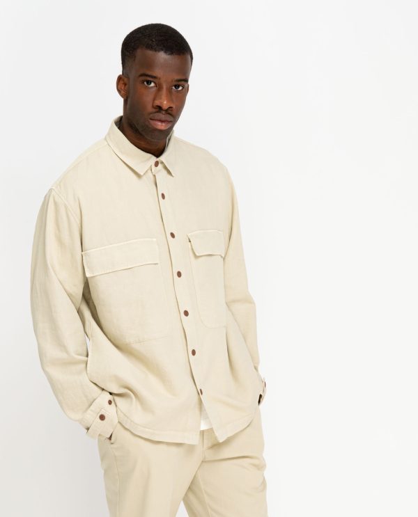 Camicia tasche linard DU25955 25pe16beige - Image 3