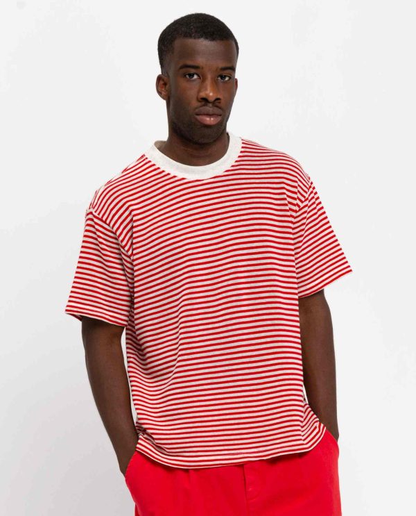 Tshirt america j-lino riga DU25968 RIGATO PAPAVERO - immagine 3