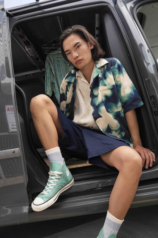 Camicia coulisse mc mostro stampato DU26113 FANTASIA F71MacchiaBlu