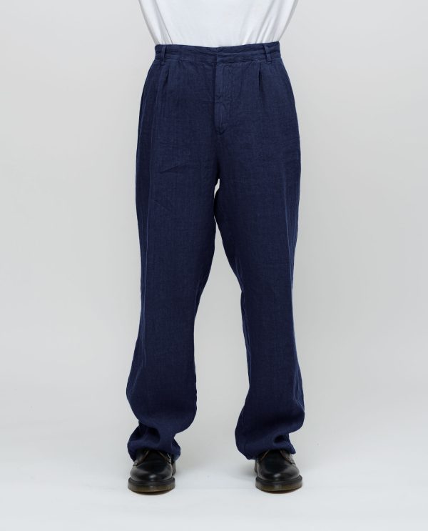 Panta doppia pinces lino DU26160 NOTTE_6s