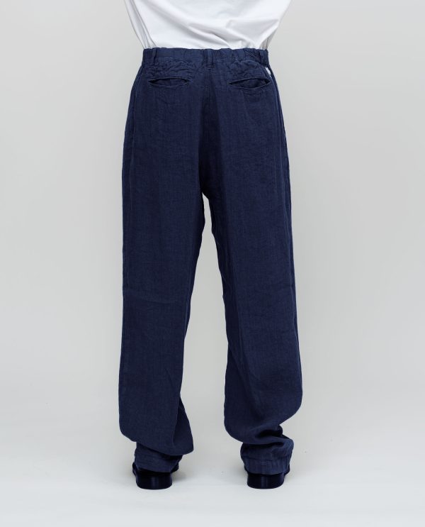 Panta doppia pinces lino DU26160 NOTTE_6s - Image 2