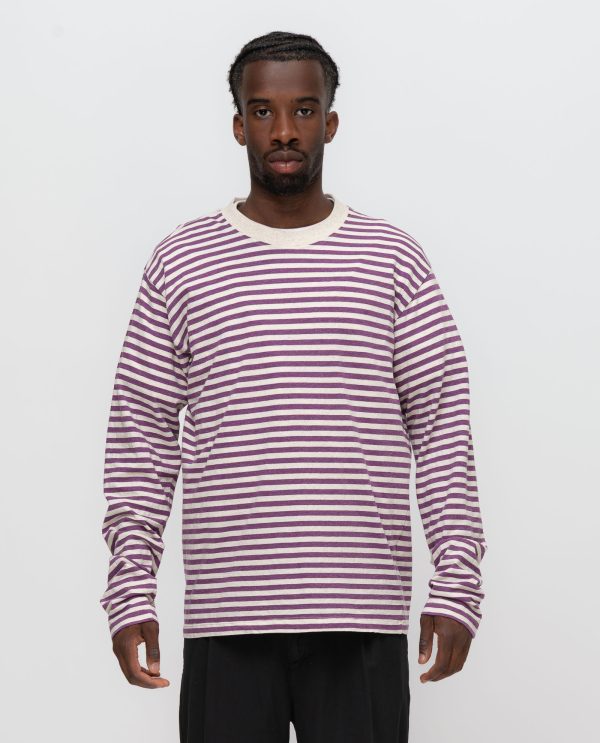 Tshirt ml jersey lino rigato DU26176 RIGATO R.LILLA