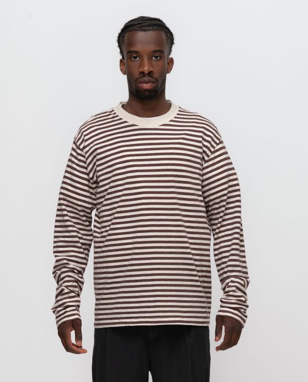 Tshirt ml jersey lino rigato DU26176 RIGATO R.MARRONE