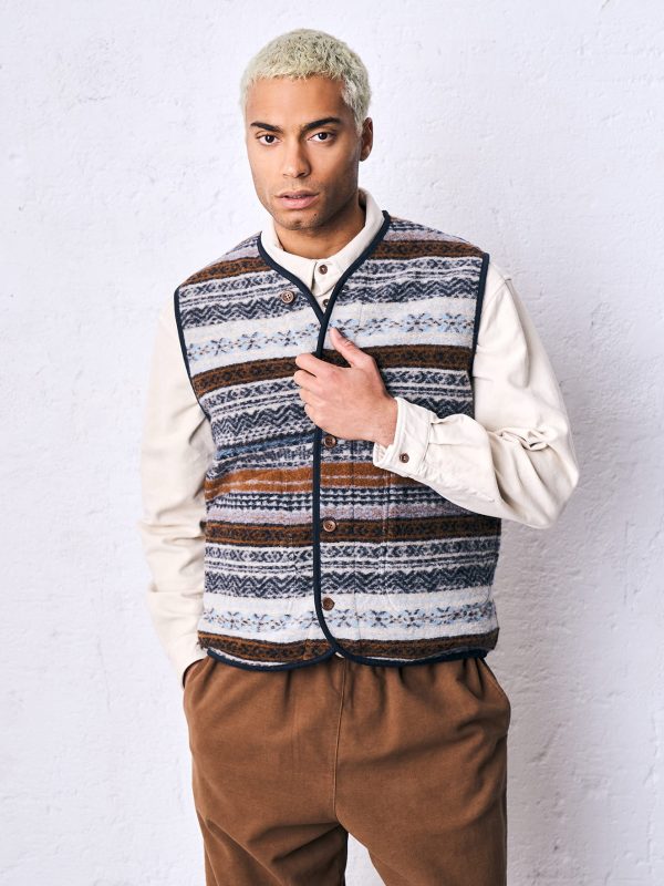Gilet lanacotta disegno DU26318 RIOLO FANTASIA Naturale