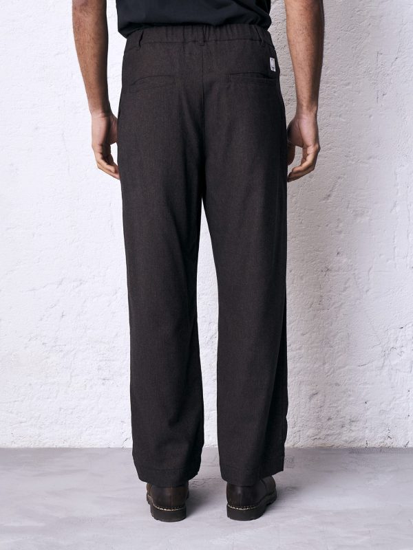 Pantalone dritto pinces casper DU26337 LOREO Cacao - Image 3