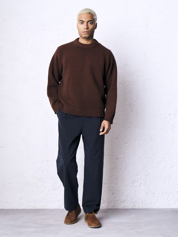 Pantalone dritto pinces irpido DU26339 LOREO Notte - immagine 4