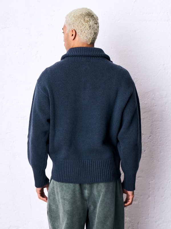 Maglione collo lana DU26385 ALPO Notte - immagine 3